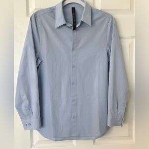 A65 NWOT Lululemon New Venture Classic-Fit Long-Sleeve Shirt blue  xs